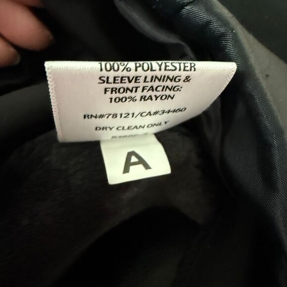 Eileen Fisher Bonded Fleece BLACK Funnel Neck Jacket Faux Fur Lined Coat XS - Picture 5 of 6